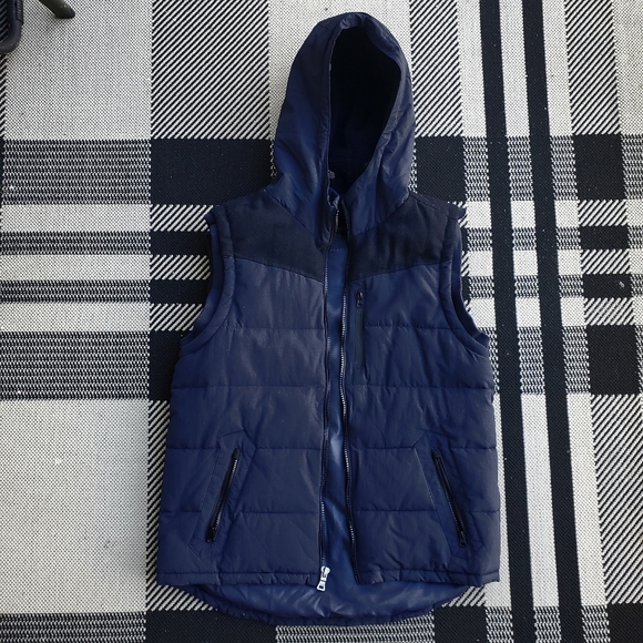 Guess Other - Guess blue hooded puffer vest